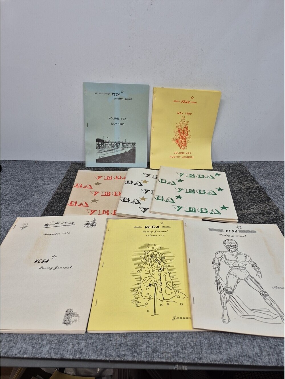 Rare Find! 8 VEGA Poetry Journals